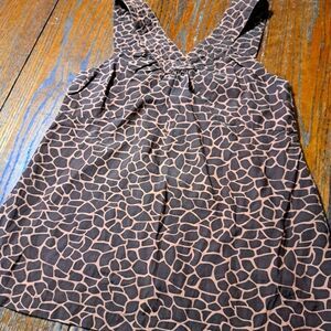 Small Old Navy Brown Sleeveless Tank Strap VNeck Pullover Shirt Top Tank Top